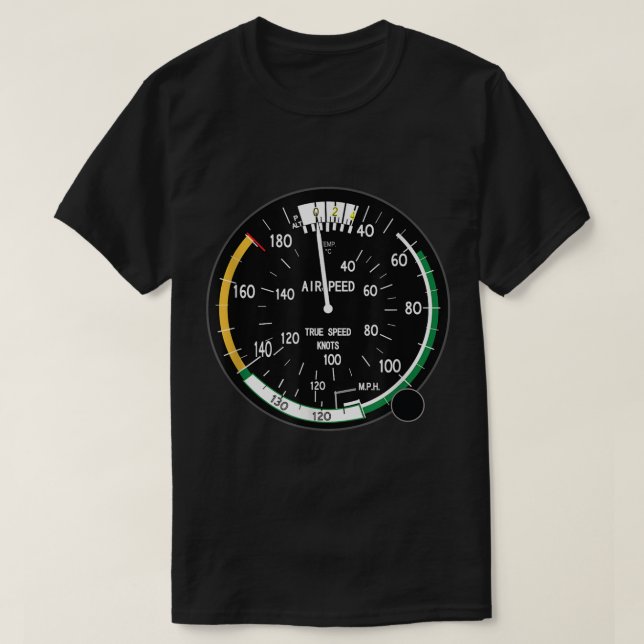 Airspeed Altimeter Instrument Flight Pilot Aviatio T-Shirt (Design Front)