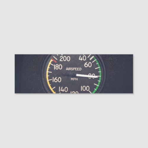 Airspeed Gauge Name Tag