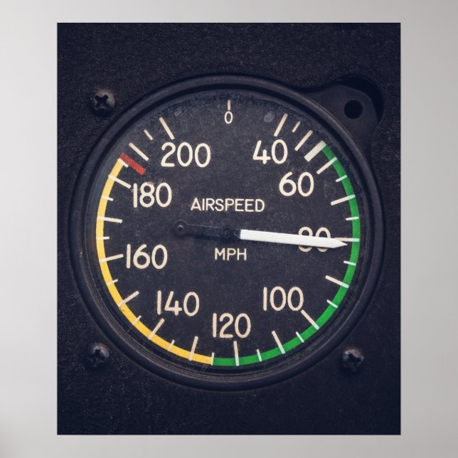 Airspeed Gauge Poster (Front)