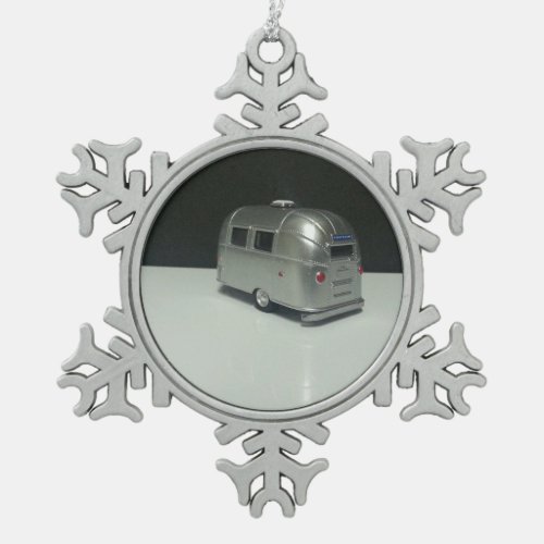 airstream bumper camper snowflake pewter christmas ornament