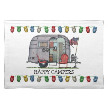 Airstream Cloth Placemat by art1st at Zazzle