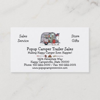 Airstream Trailer Business Card by art1st at Zazzle