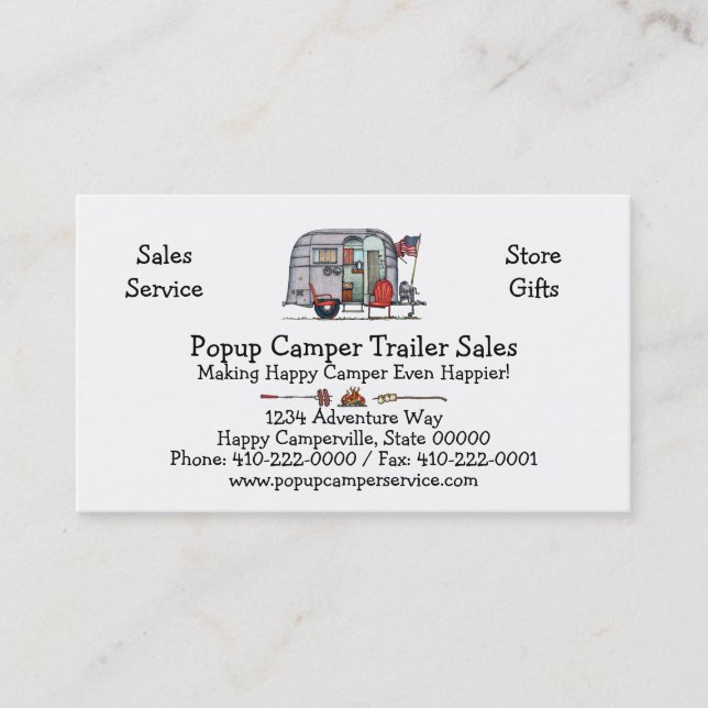 Airstream Trailer Business Card (Front)