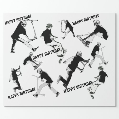 Airtime_ Scooter Fun Wrapping Paper