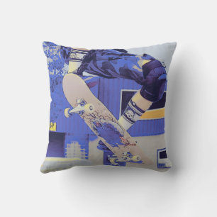 Airtime - Skateboarder Throw Pillow