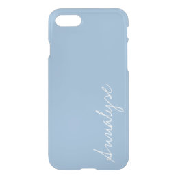 Airy Blue Light Baby Blue Sleek Solid Color Custom iPhone 8/7 Case