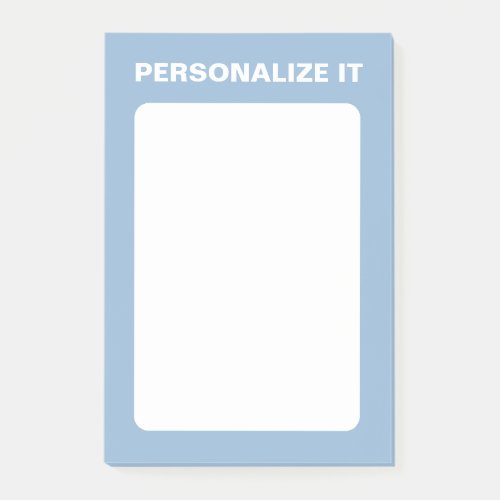 Airy Blue Modern Personalized Versatile Post_it Notes