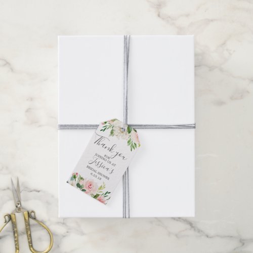 Airy Blush Bridal Shower Favor Tags