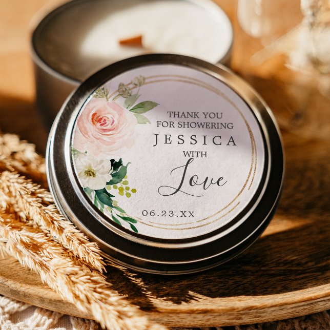 Airy Blush Shower Favor Sticker (Creator Uploaded)