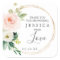 Airy Blush Shower Favor Sticker