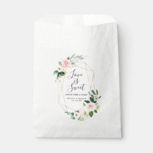 Airy Blush Wedding Favor Bag Love is Sweet