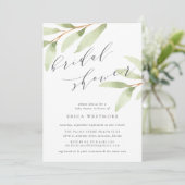 Airy Botanical Bridal Shower Invitation (Standing Front)