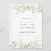 Airy Botanical Bridesmaids Brunch Invitation (Front)