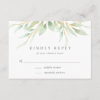 Airy Botanical RSVP Card