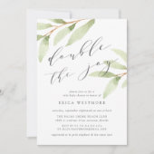 Airy Botanical Twin Baby Shower Invitation (Front)