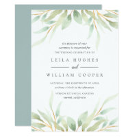 Airy Botanical Wedding Invitation
