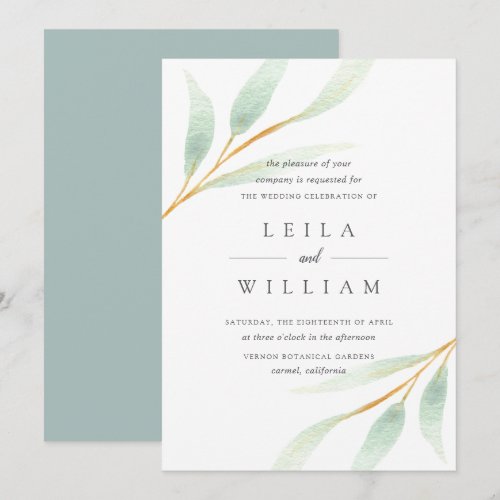 Airy Botanical | Wedding Invitation