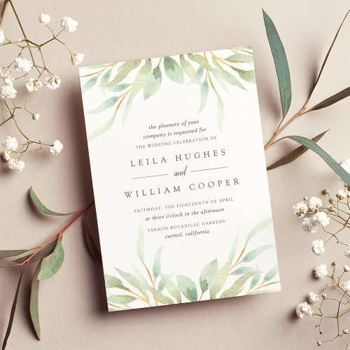Airy Botanical Wedding Invitation