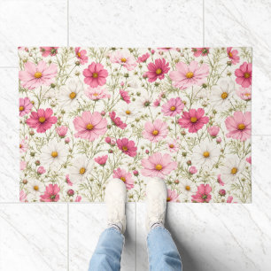 Airy Cosmos Flower Stems Doormat