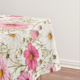 Airy Cosmos Flower Stems Tablecloth