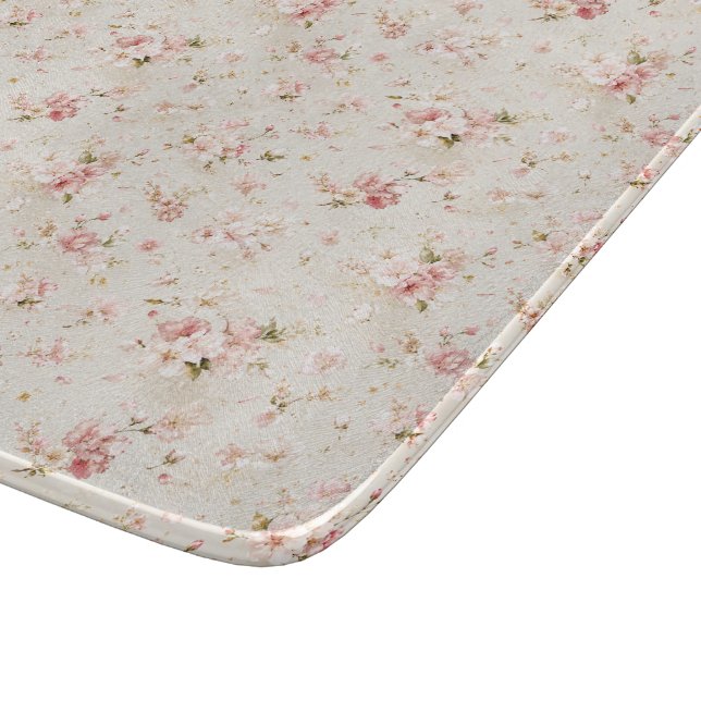 Airy Floating Delicate Blossom Rain Cutting Board (Corner)