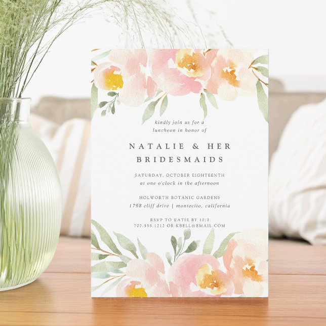 Airy Floral Bridesmaids Luncheon Invitation (Creator Uploaded)