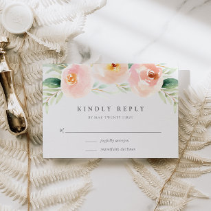 Airy Floral RSVP Card