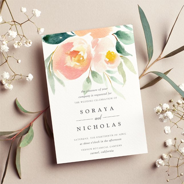 Airy Floral | Wedding Invitation (Creator Uploaded)