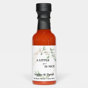 Airy Greenery A Little Spice Is Nice Wedding Hot Sauces