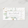 Airy Greenery and Gold Leaf Business Card