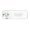 Airy Greenery and Gold Leaf Return Address Label