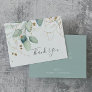 Airy Greenery and Gold Leaf Thank You Card
