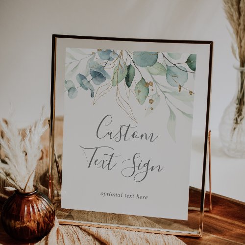Airy Greenery Cards  Gifts Custom Text Sign