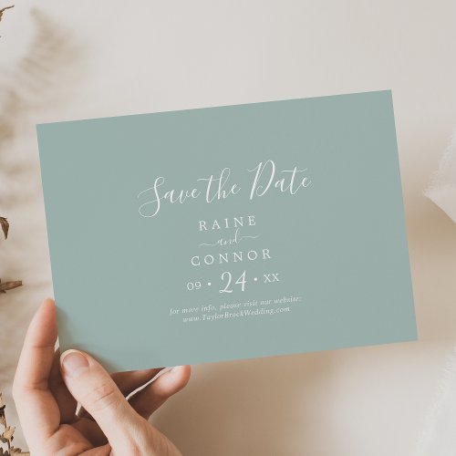 Airy Greenery Coordinate Horizontal Save The Date
