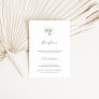 Airy Greenery & Gold Wedding Reception Insert Card