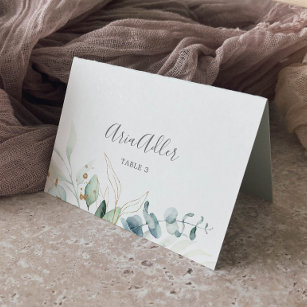 Airy Greenery Printable Wedding Place Cards