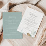 Airy Greenery Wedding Welcome Letter & Itinerary