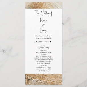 Airy Neutral Natural Element Bohemian Boho Wedding Program