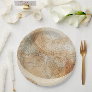 Airy Neutral Natural Elements Bohemian Boho Paper Plates