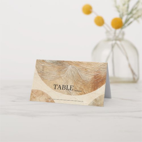 Airy Neutral Natural Elements Bohemian Boho Place Place Card
