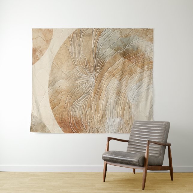 Airy Neutral Natural Elements Bohemian Boho Tapestry (In Situ (Horizontal))