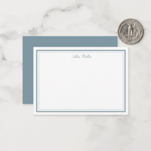 Airy Pastel Blue Elegant Stationery Note Card