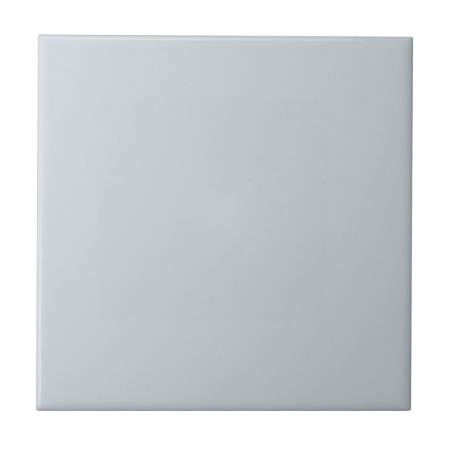 Airy Pastel Blue Grey Solid Color Ceramic Tile (Front)