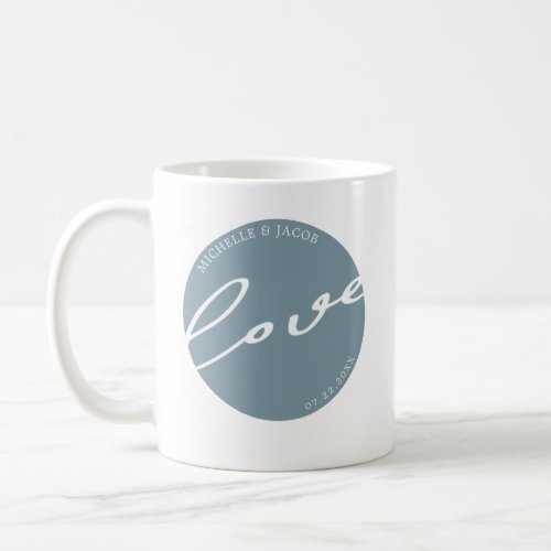 Airy Pastel  Monogram Love Script Mug