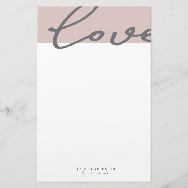 Airy Pastel | Personalized Stationery Paper (Front)