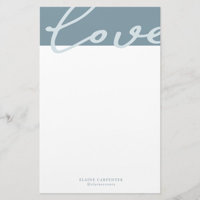 Airy Pastel | Personalized Stationery Paper (Front)