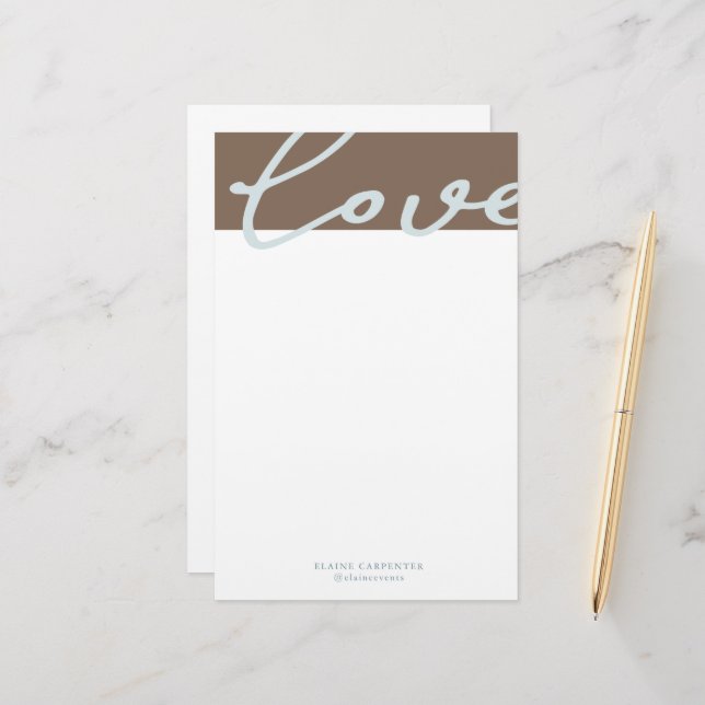 Airy Pastel | Personalized Stationery Paper (Front/Back In Situ)