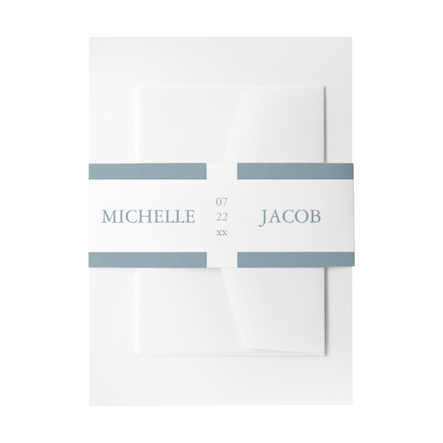 Airy Pastel Slate Blue | Wedding Belly Band (Front Example)