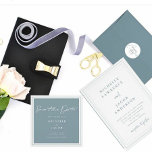 Airy Pastel | Square Save The Date Card<br><div class="desc">Our airy pastel collection features beautiful color palette with slate blue,  blush and matte silver combined with modern typography script and elegant font. It is modern and minimalist with a twist and can be great for year round weddings.</div>