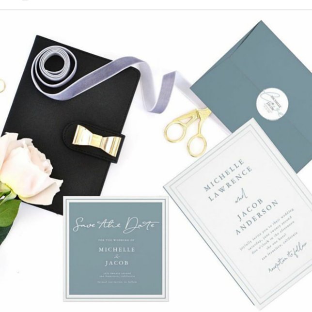 Airy Pastel | Square Save The Date Card (Creator Uploaded)